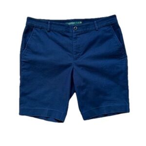 Lauren by Ralph Lauren Navy Blue Bermuda Shorts - Size 12P